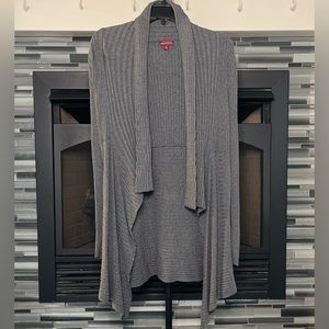 Merona Plus Size Women's Open Cardigan Sweater Light Wool Blend Gray- Size: XL